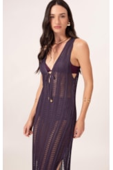 Vestido Midi Tricot Puglia Roxo