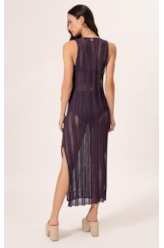 Vestido Midi Tricot Puglia Roxo