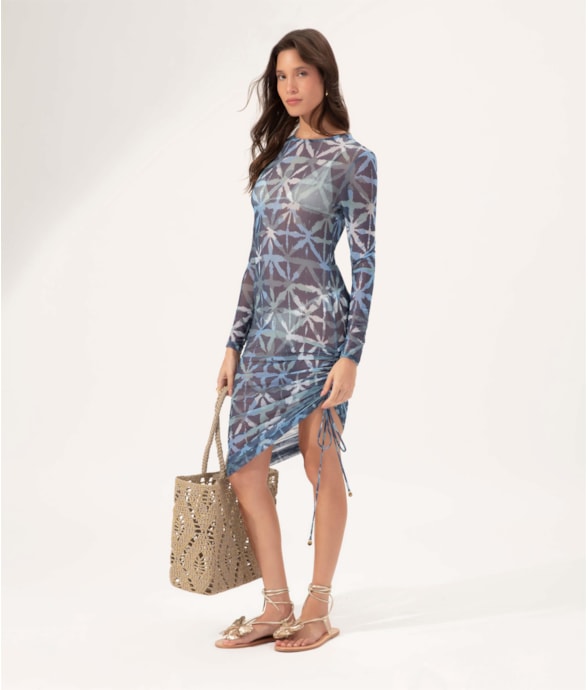 Vestido Midi Tule St Tropez Marinho