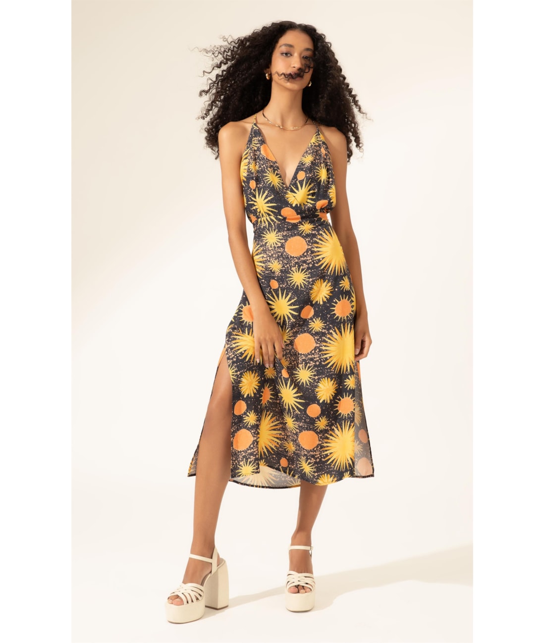 Vestido Midi Verano Preto