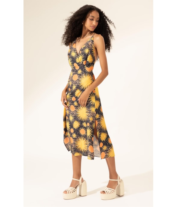 Vestido Midi Verano Preto