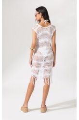 Vestido Mix Curto Branco