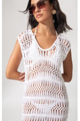 Vestido Mix Curto Branco