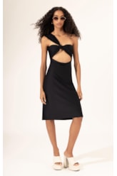 Vestido Ombro Só Preto