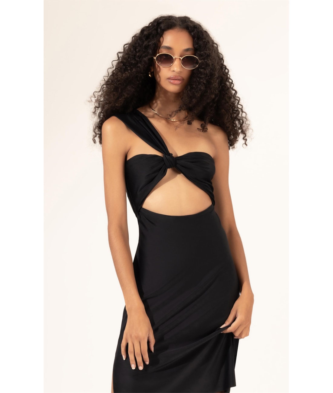 Vestido Ombro Só Preto