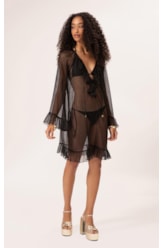 Vestido Plisse Preto