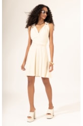 Vestido Pop Amarracoes Off White