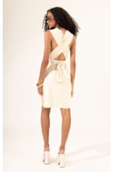 Vestido Pop Amarracoes Off White