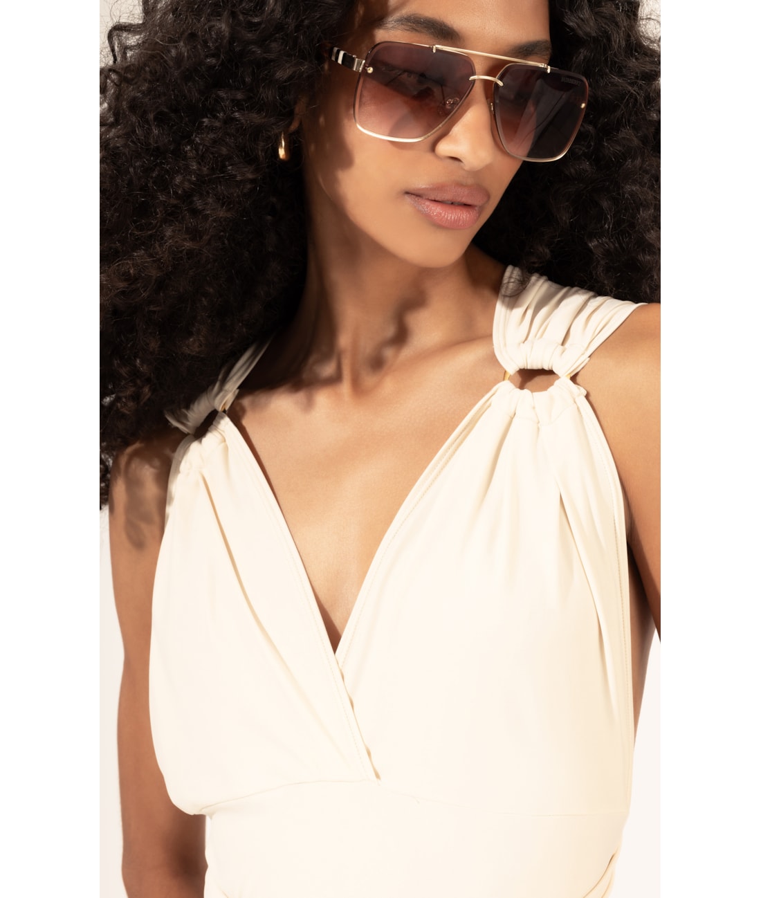 Vestido Pop Amarracoes Off White