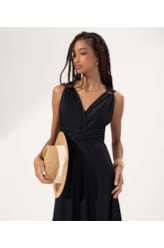 Vestido Pop Amarracoes Preto