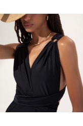 Vestido Pop Amarracoes Preto