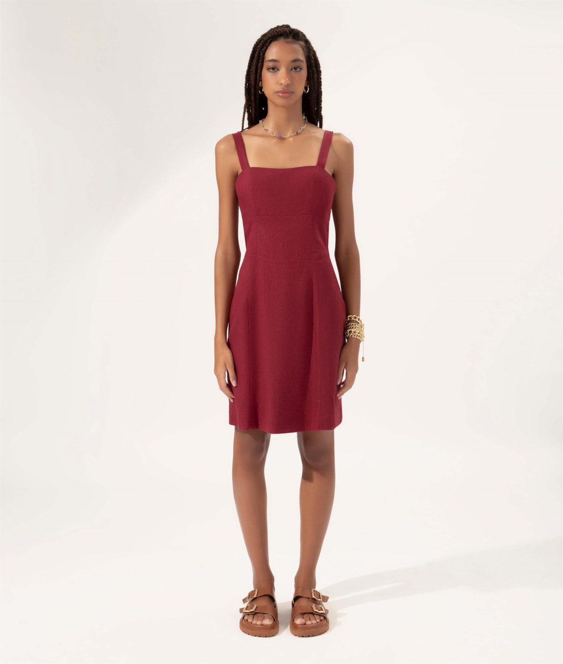 Vestido Regata Cambraia Lb Dark Wine
