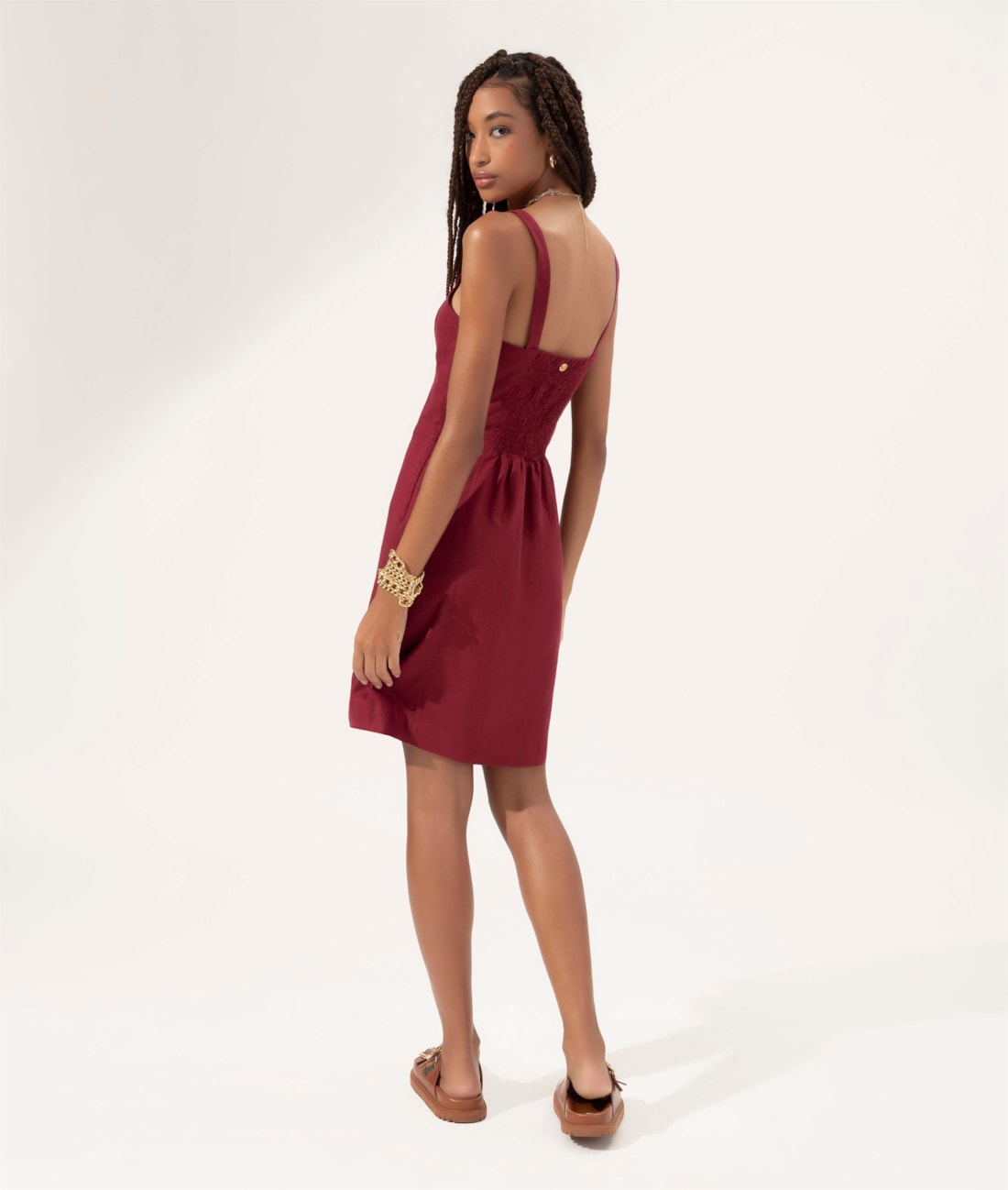 Vestido Regata Cambraia Lb Dark Wine