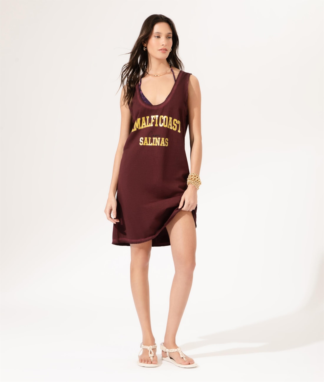 Vestido Regata Capri Bordeaux