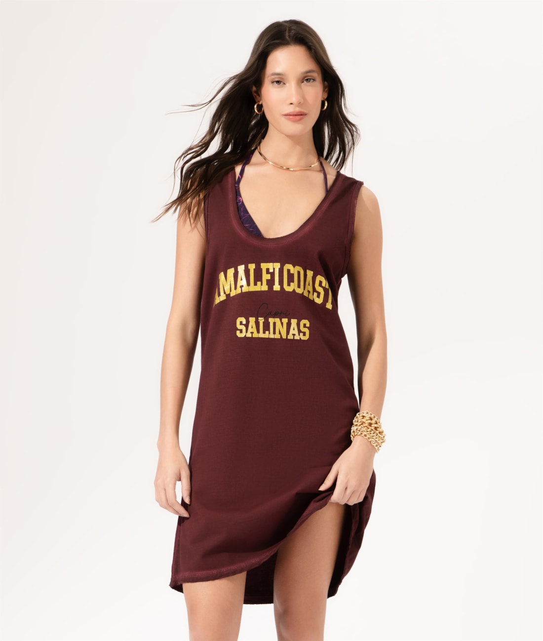 Vestido Regata Capri Bordeaux