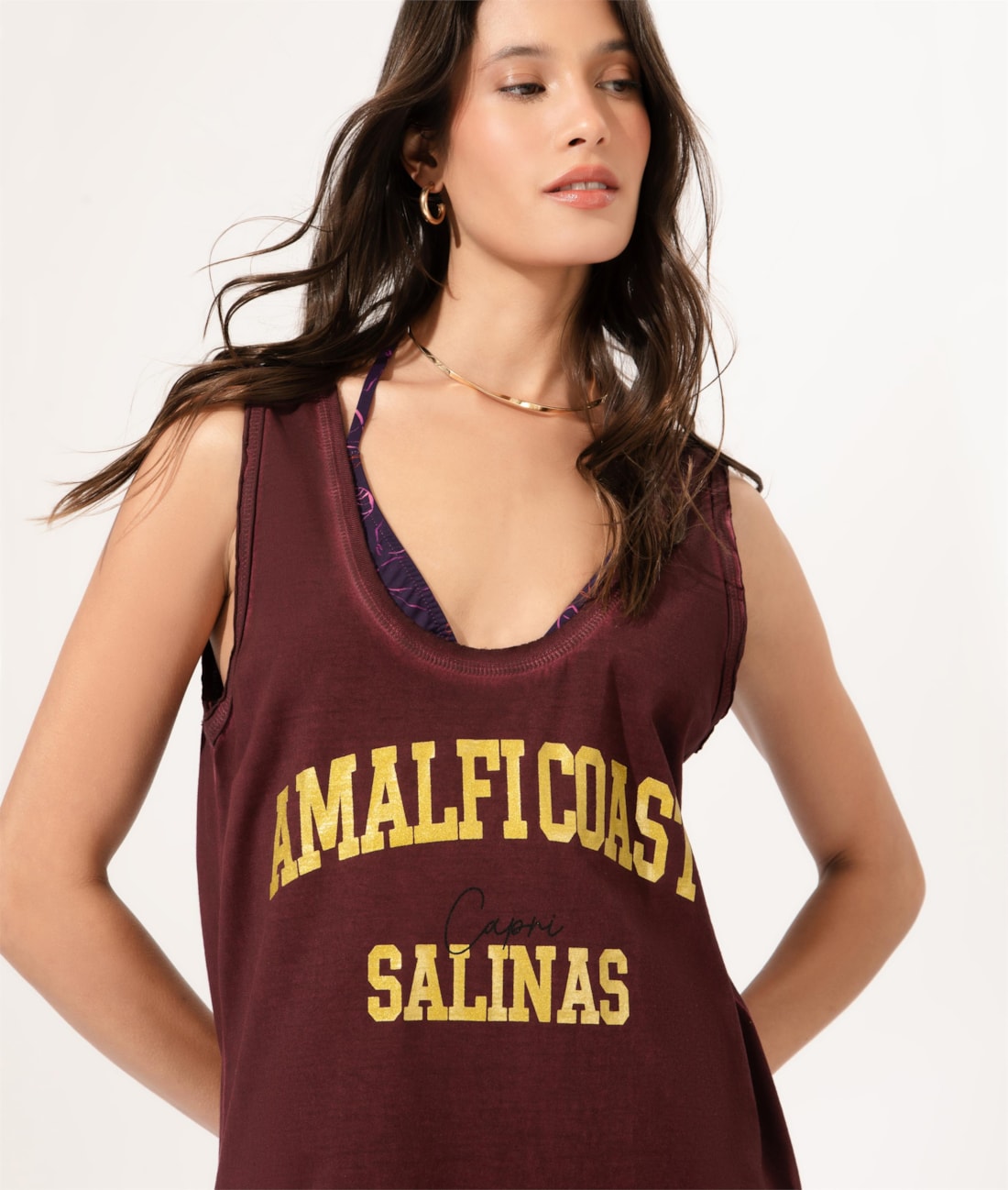 Vestido Regata Capri Bordeaux