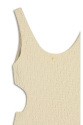 Vestido Regata Crepe Shine Fenda Natural
