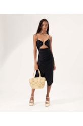 Vestido Regata Franzido Preto