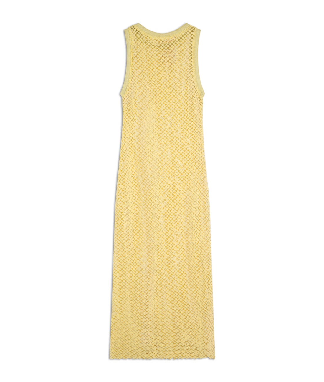 Vestido Regata Mesh Lurex Amarelo Claro