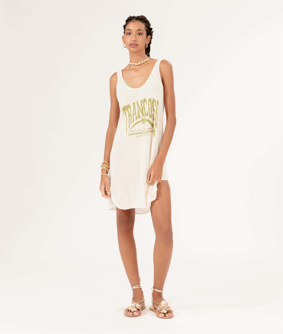 Vestido Regata Viscolinho Trancoso Off White