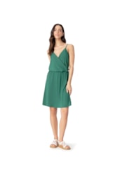 Vestido Resort Alça Jersey Verde Escuro
