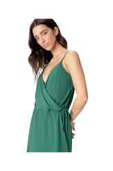 Vestido Resort Alça Jersey Verde Escuro