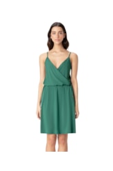 Vestido Resort Alça Jersey Verde Escuro