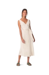 Vestido Resort Amarração Visco Slub Natural