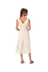 Vestido Resort Amarração Visco Slub Natural