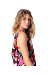 Vestido Resort Babados Madalena Preto