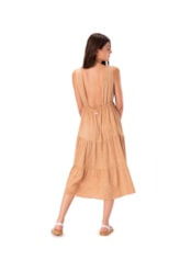 Vestido Resort Camadas Stone Marrom
