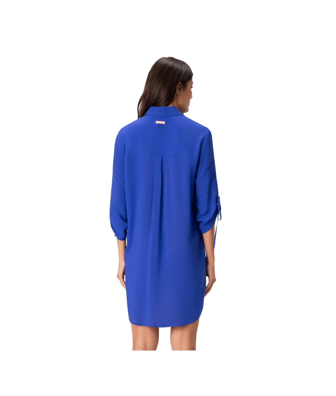 Vestido Resort Chemise Viscose Azul Bic