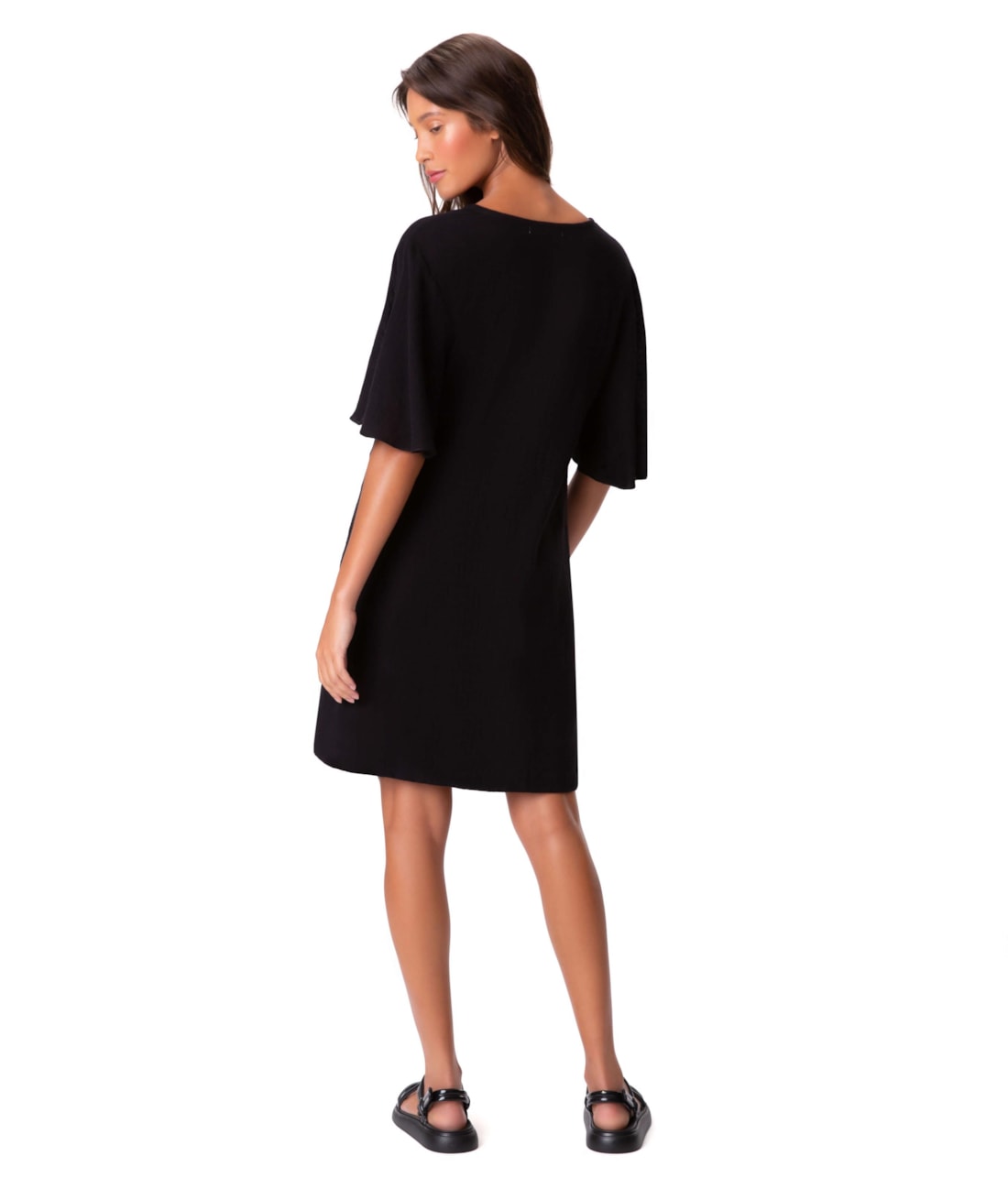 Vestido Resort Cotton Washed Preto
