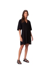 Vestido Resort Cotton Washed Preto