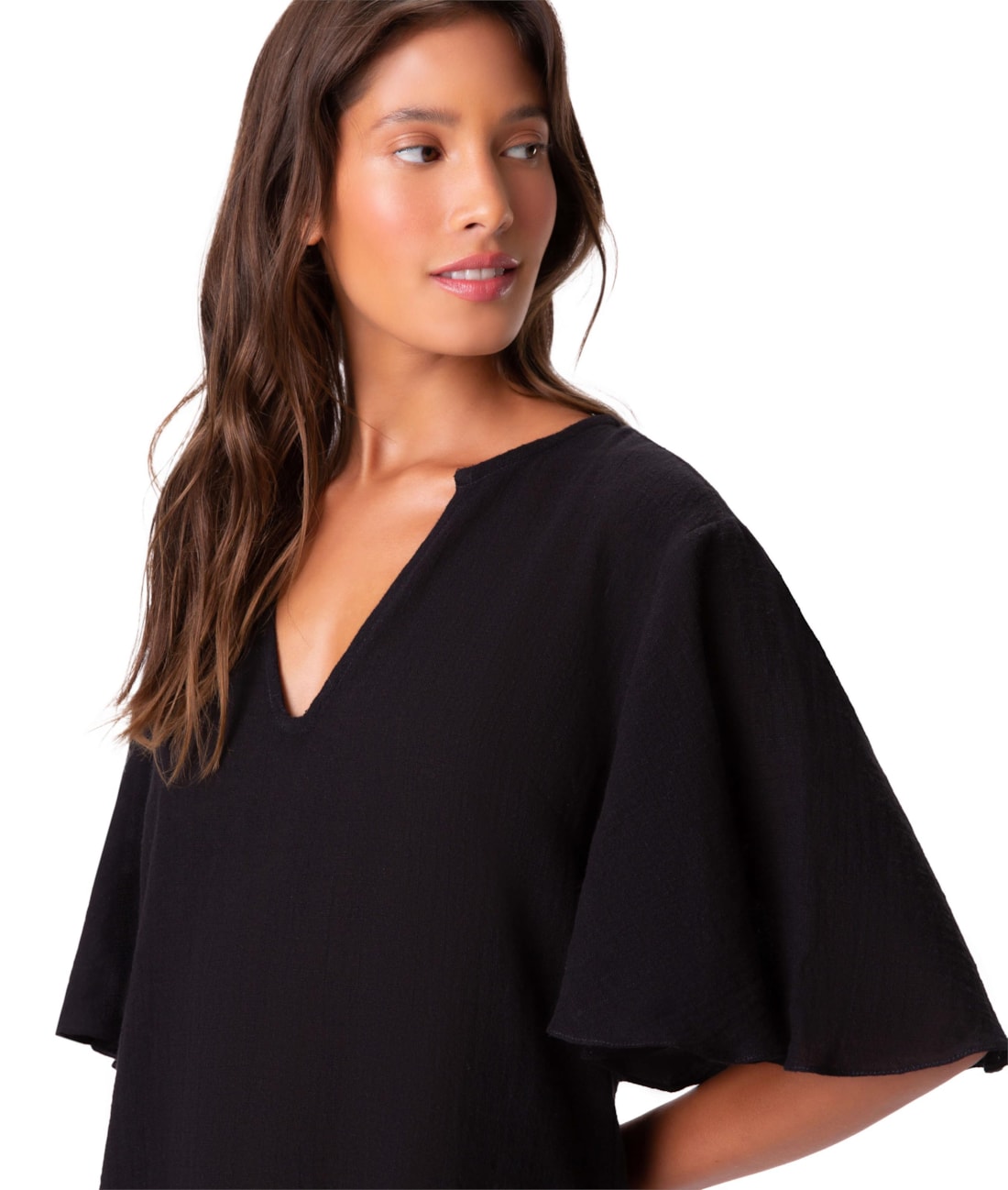 Vestido Resort Cotton Washed Preto