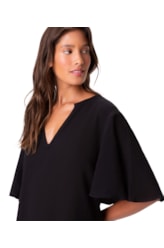 Vestido Resort Cotton Washed Preto