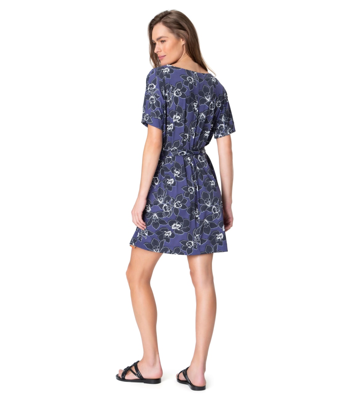 Vestido Resort Curto Jersey Marinho