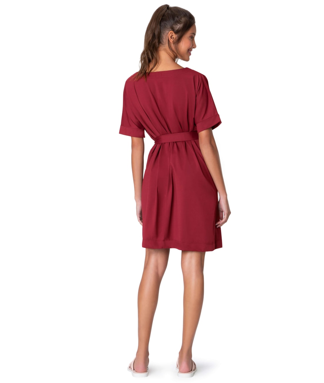 Vestido Resort Curto Jersey Vermelho