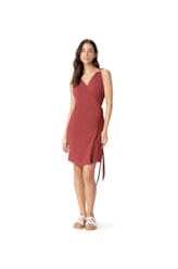 Vestido Resort Curto Linho Blend Vinho