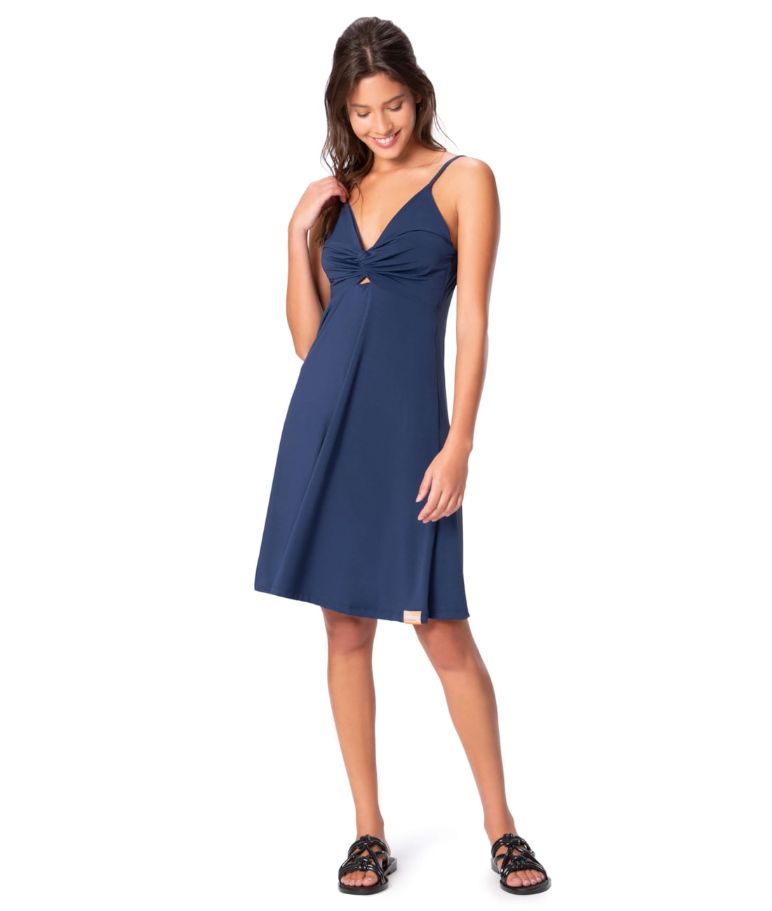 Vestido Resort Entrelaçado Jersey Dark Navy