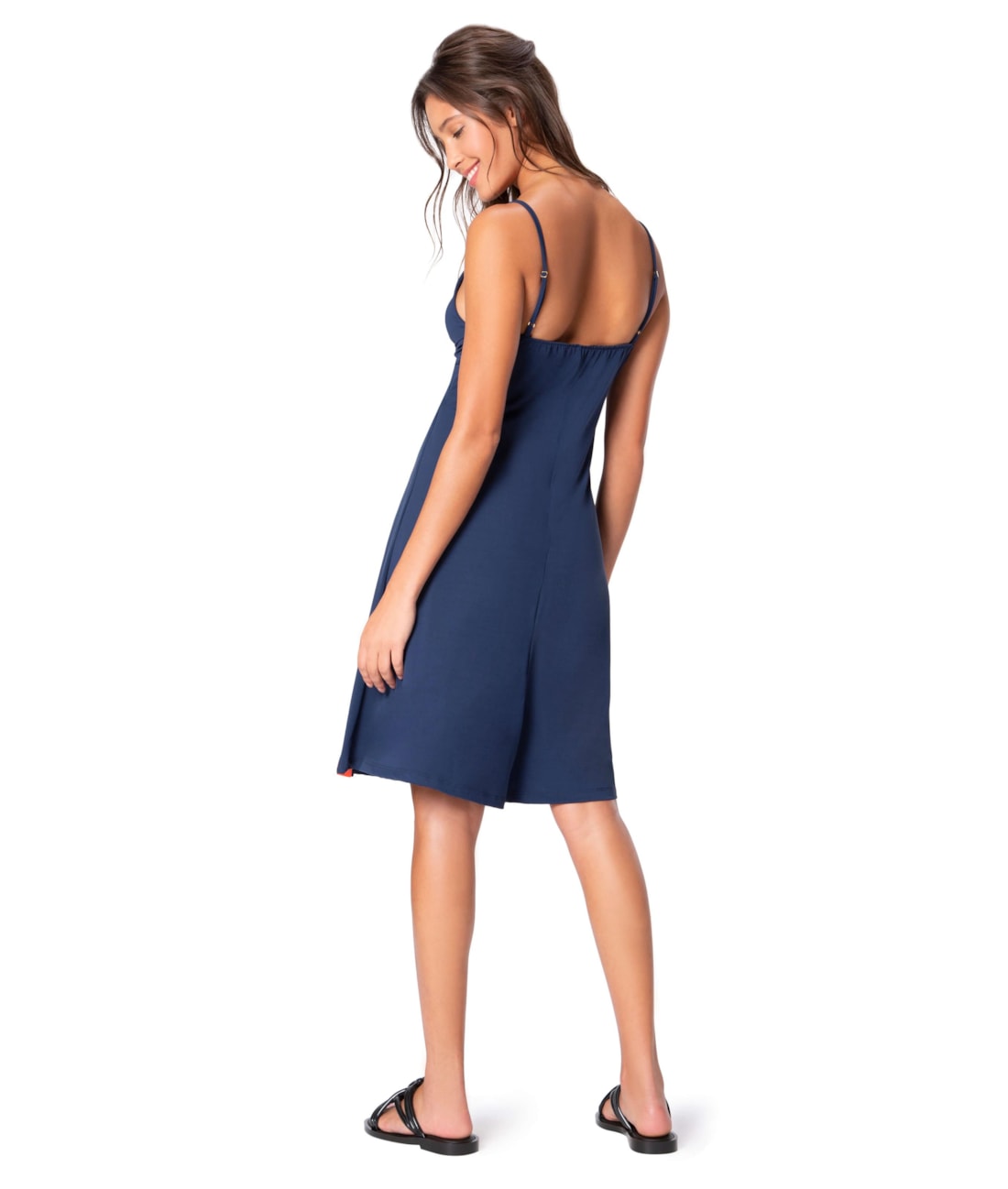 Vestido Resort Entrelaçado Jersey Dark Navy