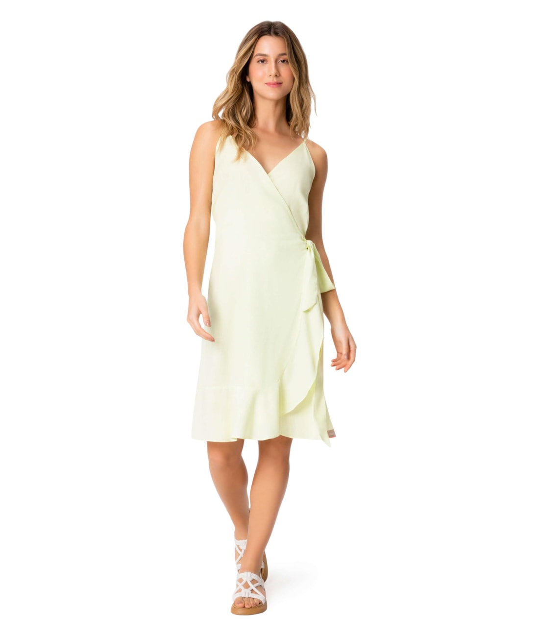 Vestido Resort Light Visco Amarelo Limao