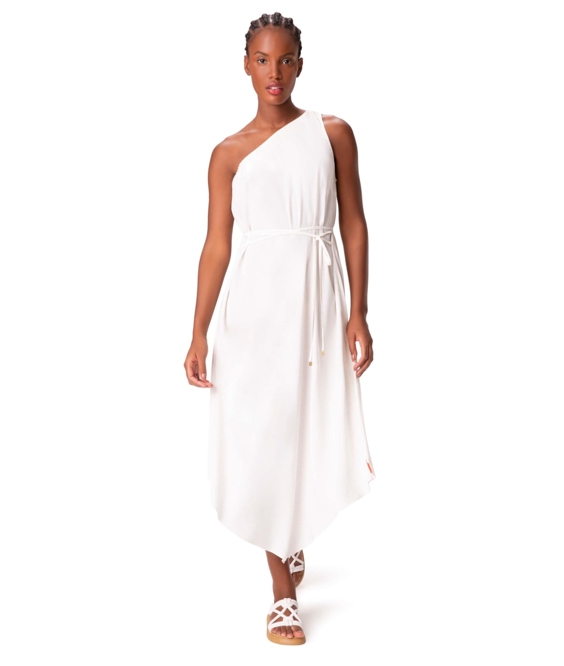 Vestido Resort Linen Blend Branco