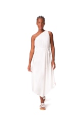 Vestido Resort Linen Blend Branco