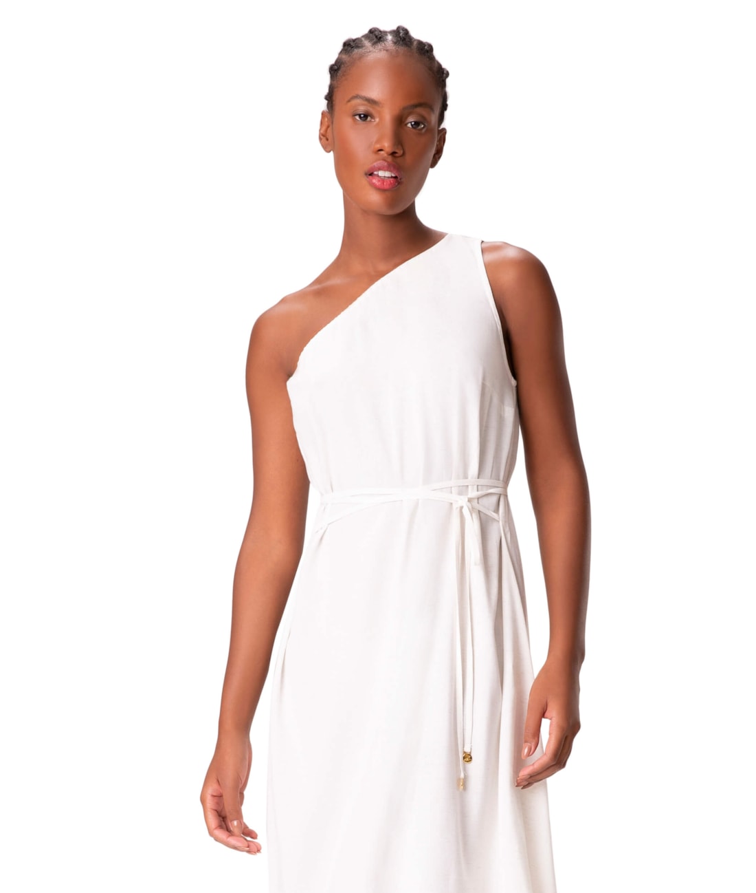 Vestido Resort Linen Blend Branco