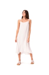 Vestido Resort Linen Blend Branco