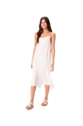 Vestido Resort Linen Blend Branco