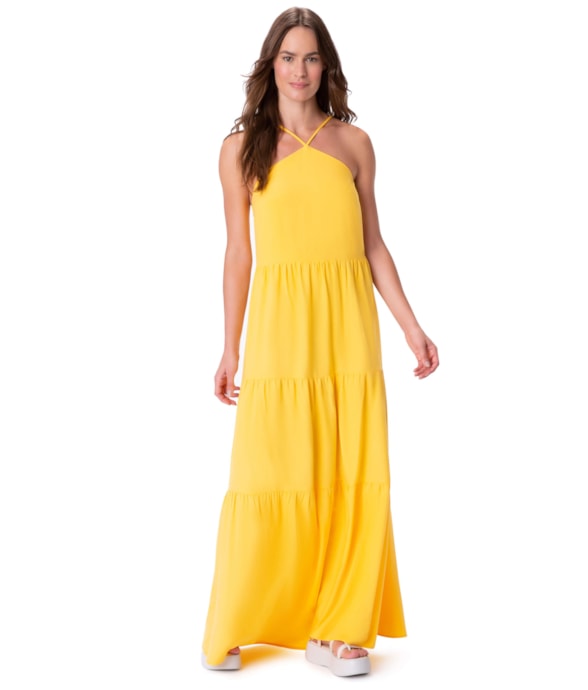 Vestido Resort Longo Celebrate Amarelo