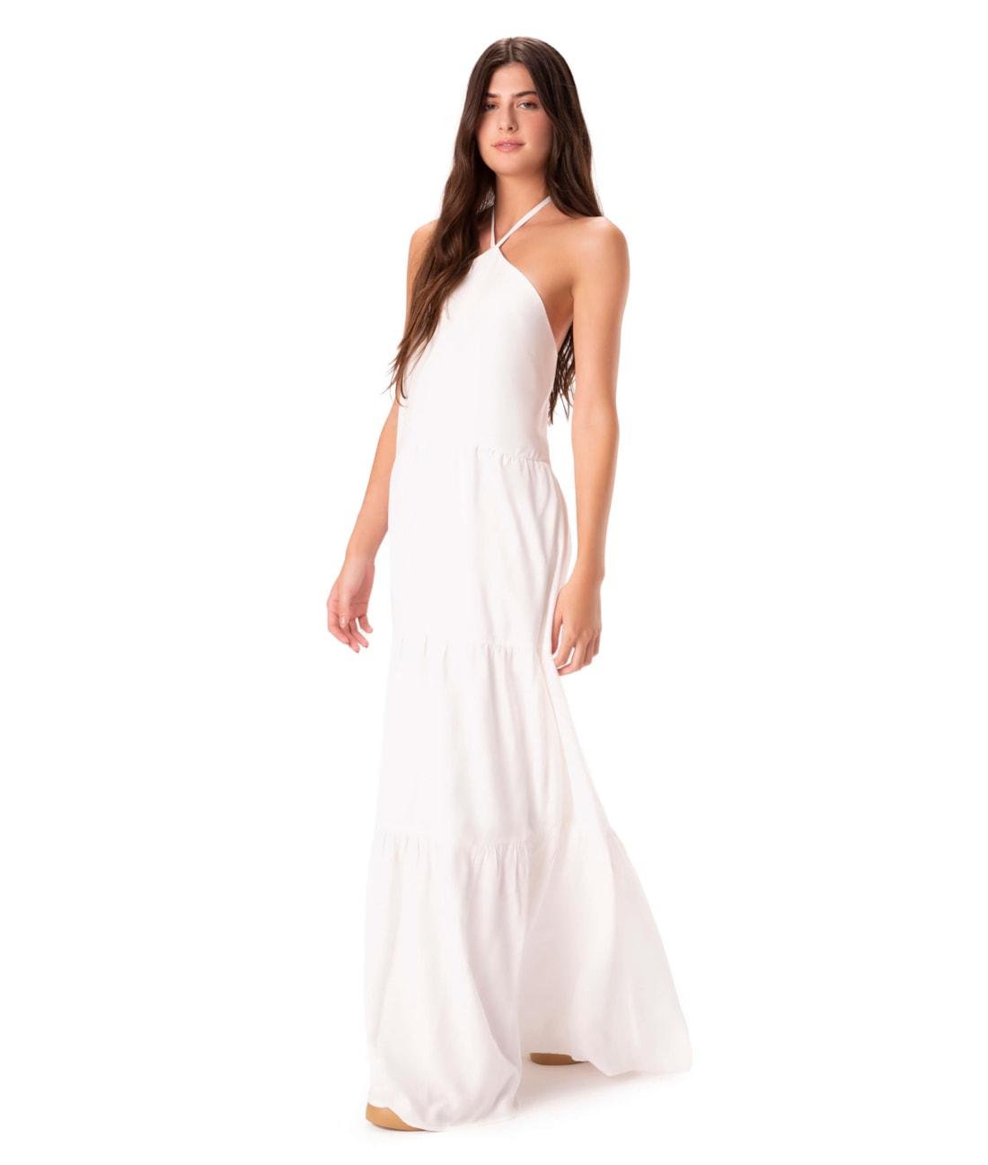 Vestido Resort Longo Celebrate Off White