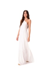 Vestido Resort Longo Celebrate Off White